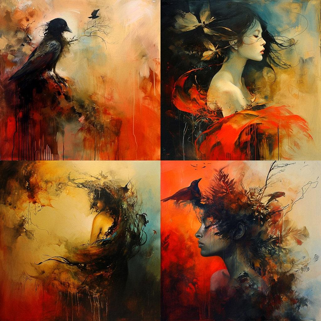 Anne Bachelier style, Midjourney V6, render 1 of 4