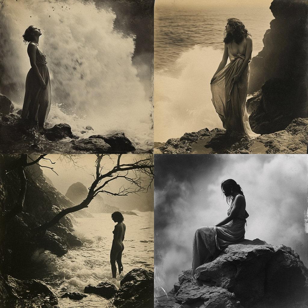 Anne Brigman style, Midjourney V6, render 1 of 4