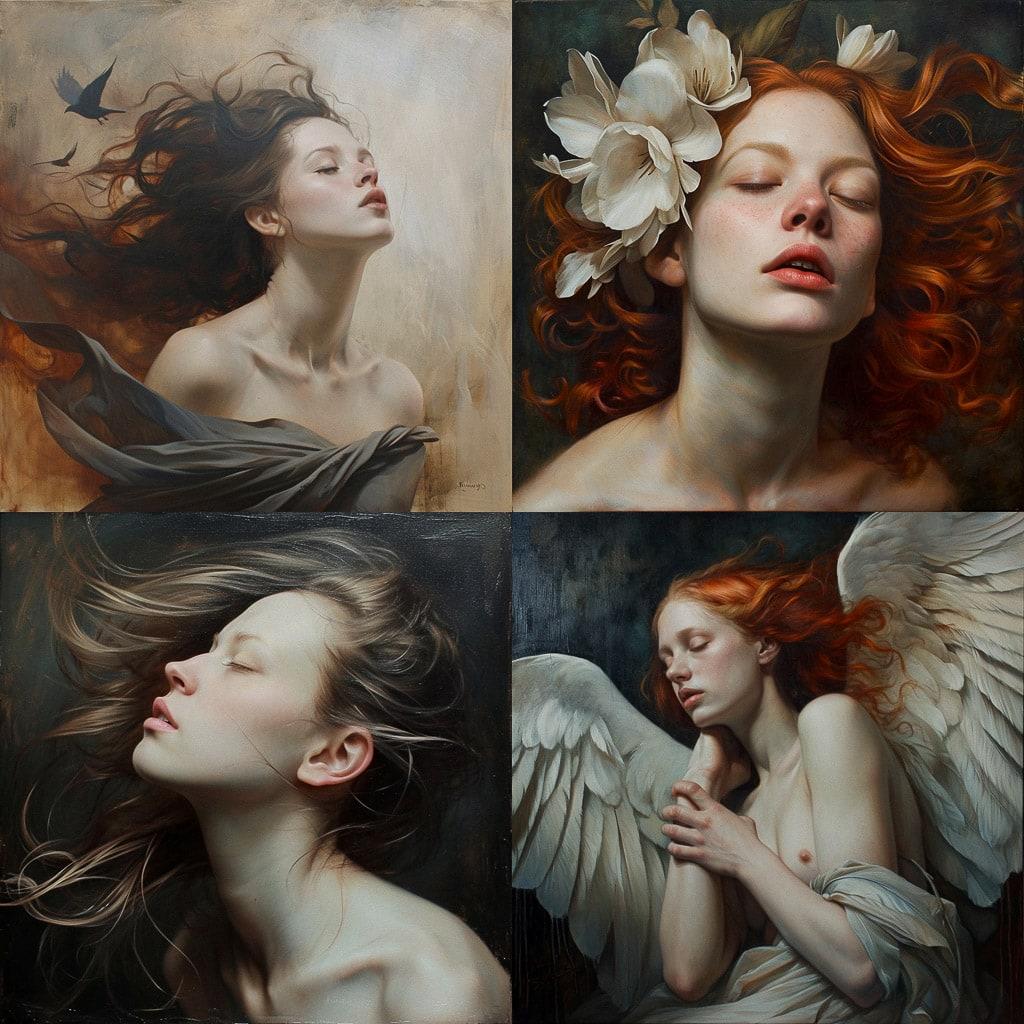 Anne Dewailly style, Midjourney V6, render 1 of 4
