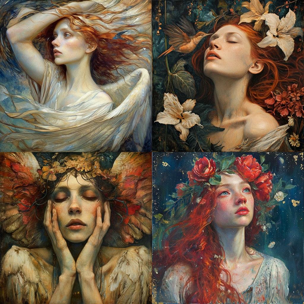 Annie Swynnerton style, Midjourney V6, render 1 of 4