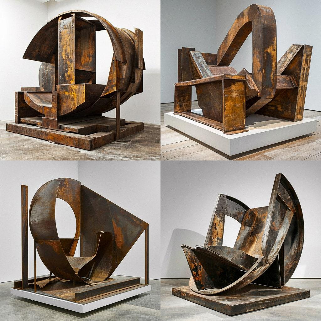 Anthony Caro style, Midjourney V6, render 1 of 4
