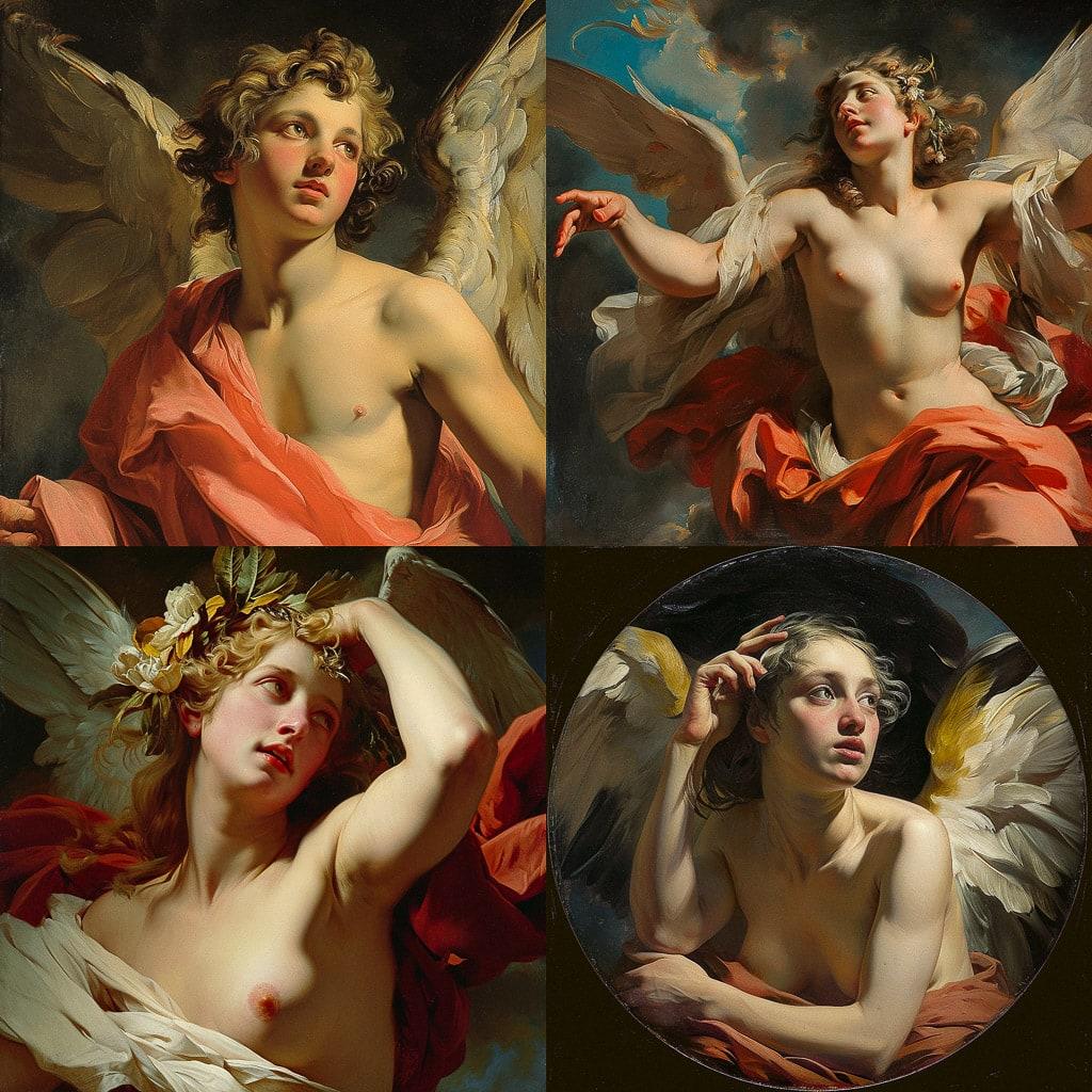 Anton Raphael Mengs style, Midjourney V6, render 1 of 4