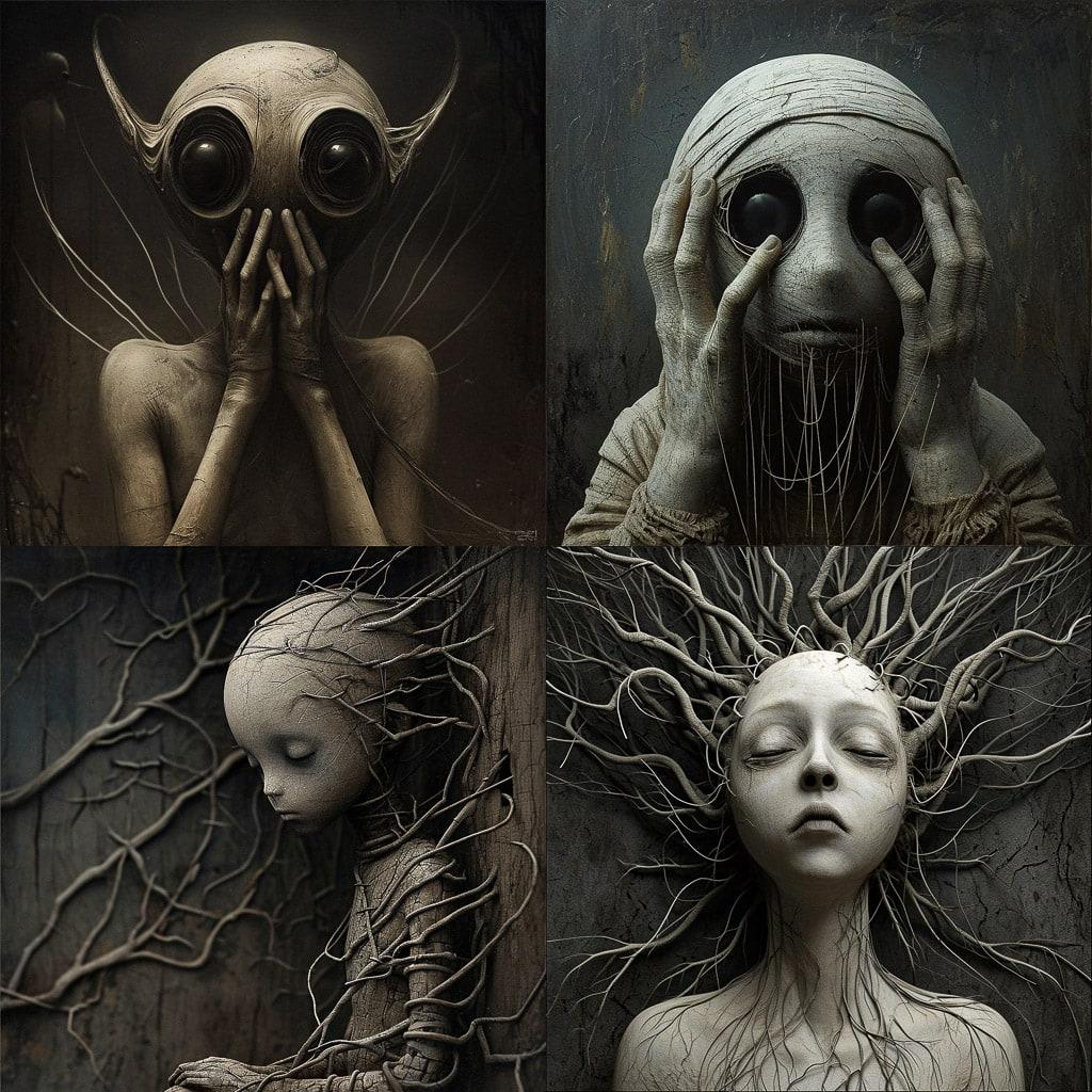 Anton Semenov style, Midjourney V6, render 1 of 4