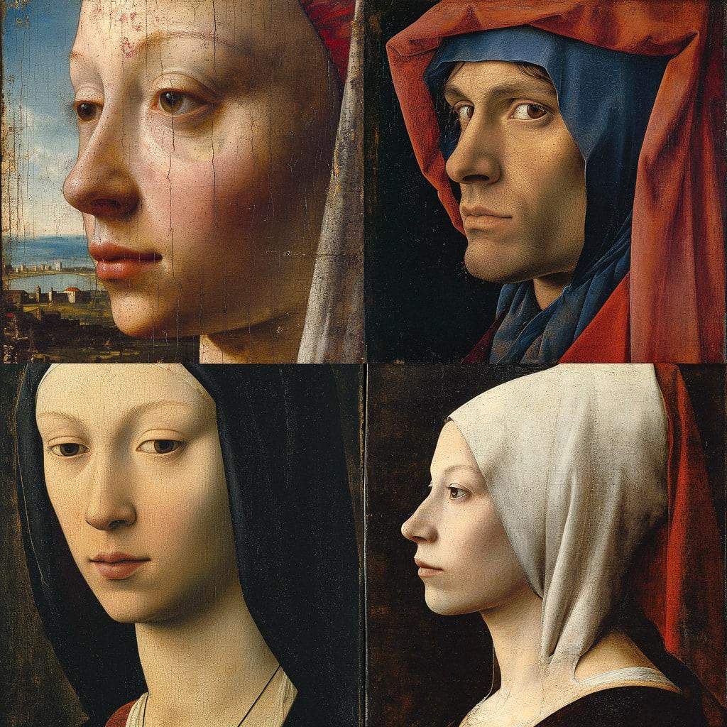 Antonello da Messina style, Midjourney V6, render 1 of 4
