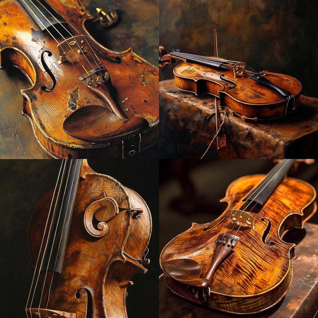 Antonio Stradivari style, Midjourney V6, render 1 of 4