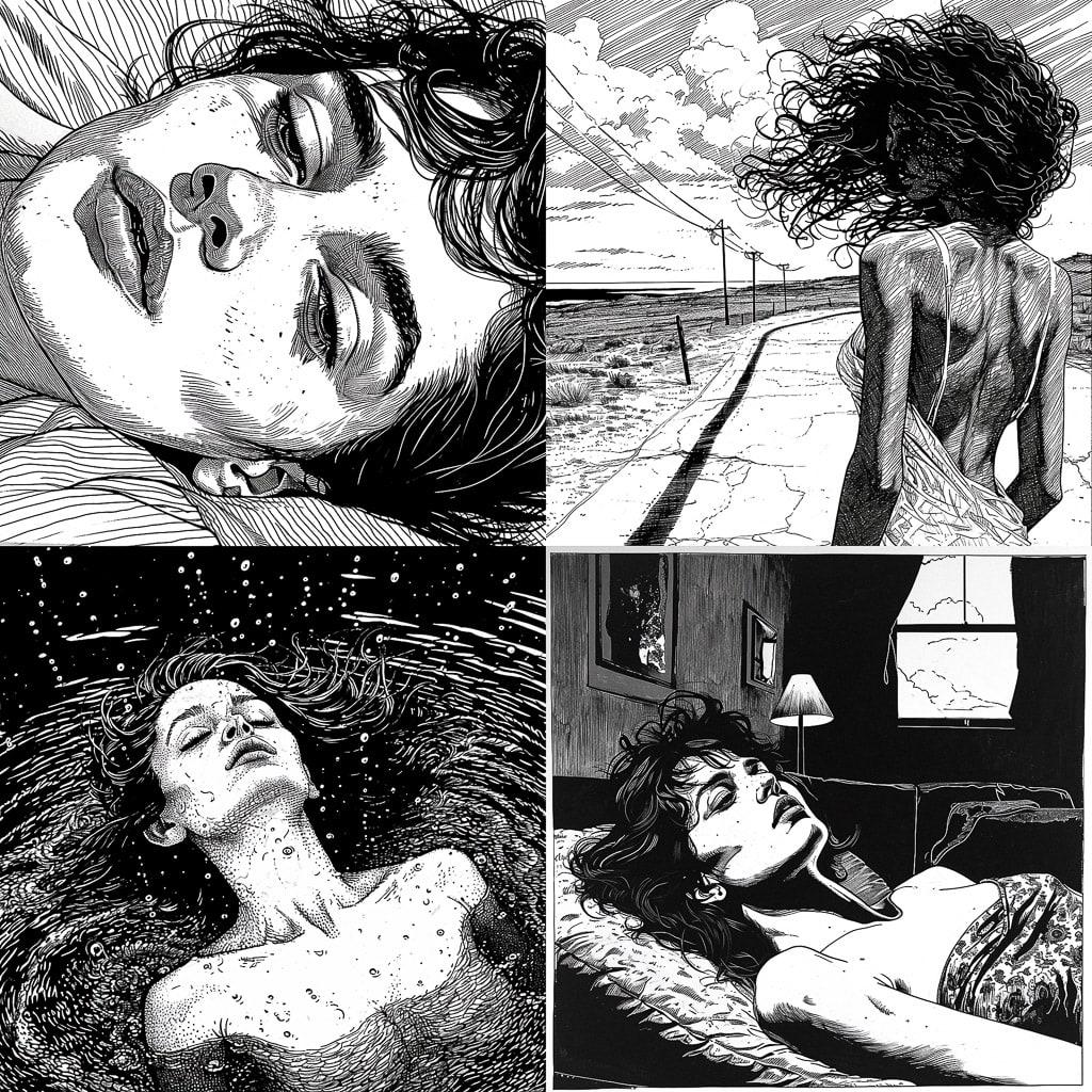Apollonia Saintclair style, Midjourney V6, render 1 of 4