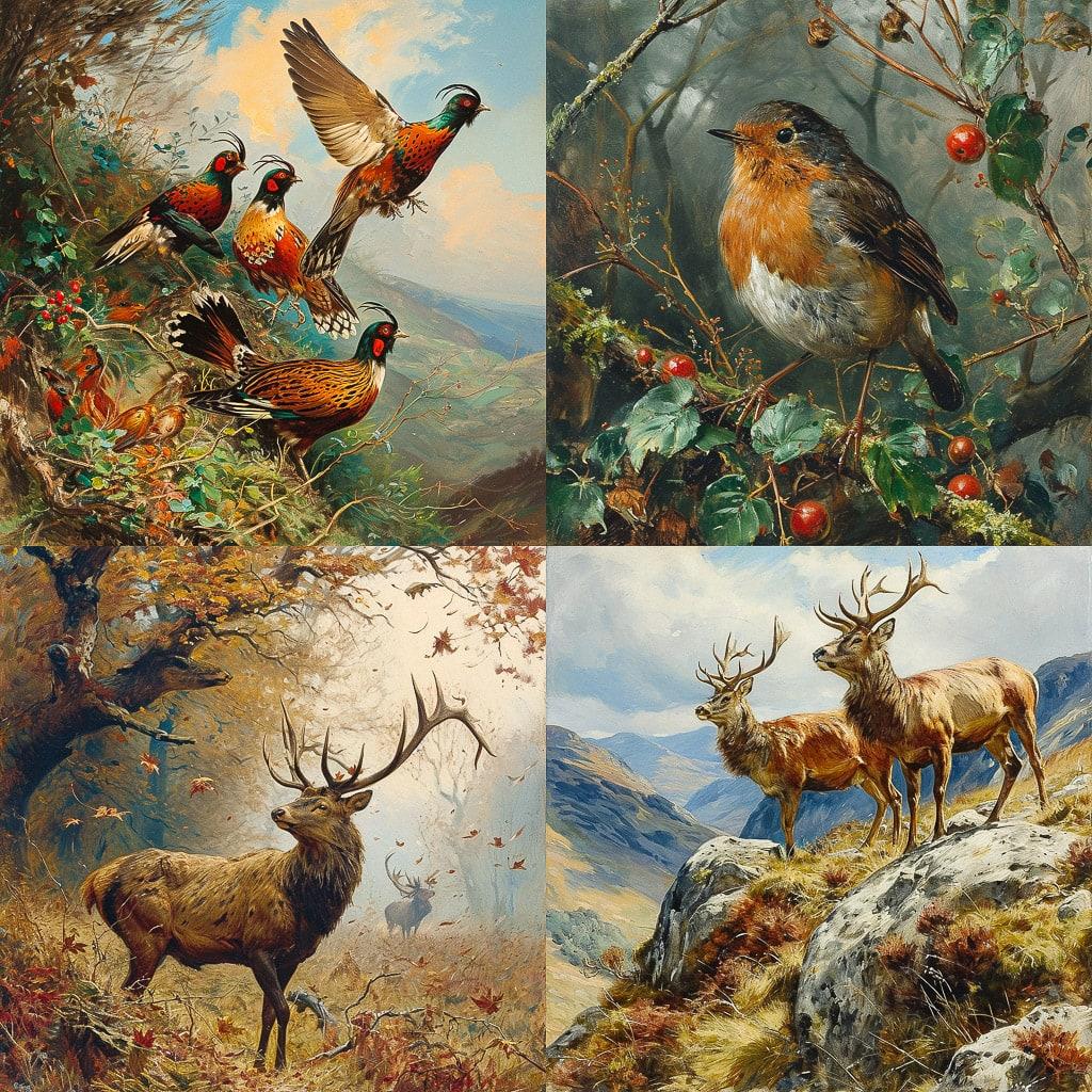 Archibald Thorburn style, Midjourney V6, render 1 of 4