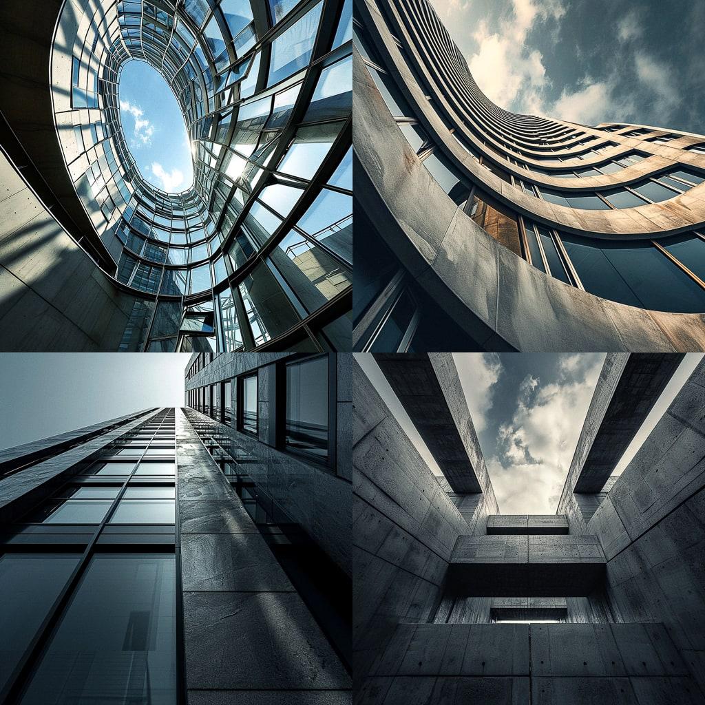 Architectural photography style, Midjourney V6, render 1 of 4