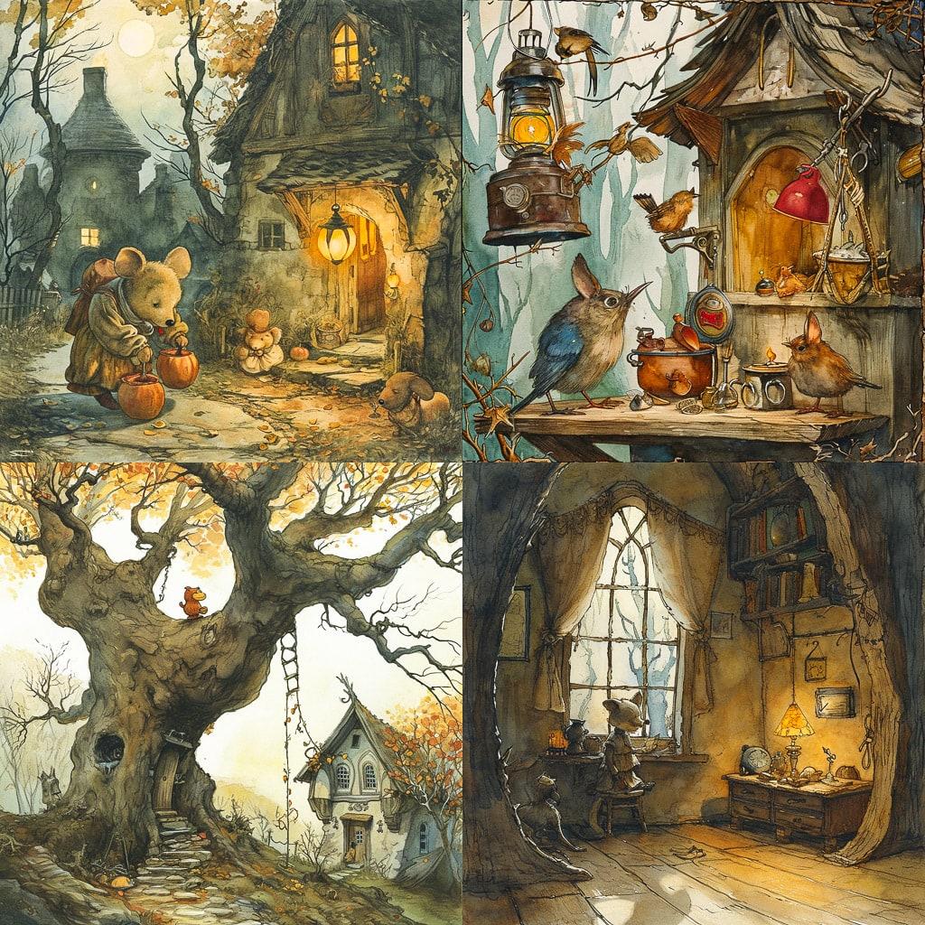 Arnold Lobel style, Midjourney V6, render 1 of 4
