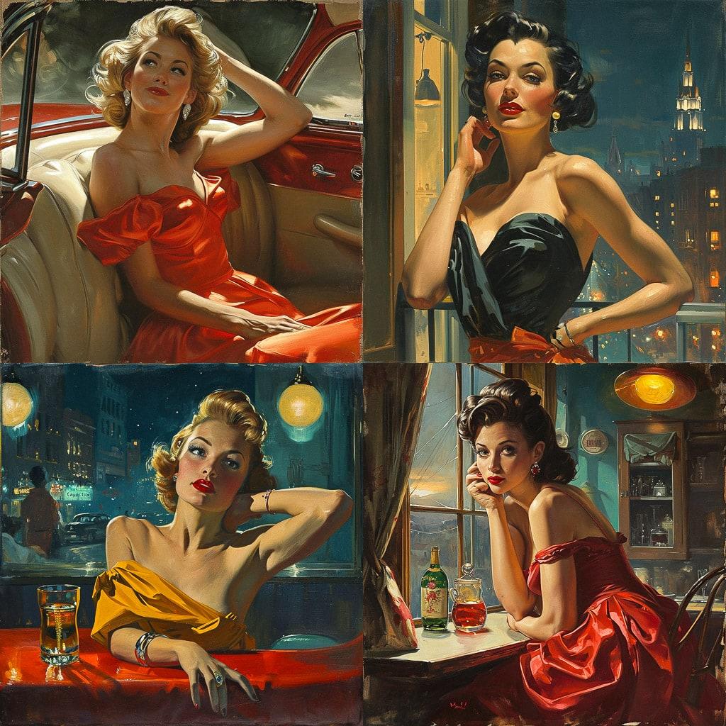 Art Frahm style, Midjourney V6, render 1 of 4