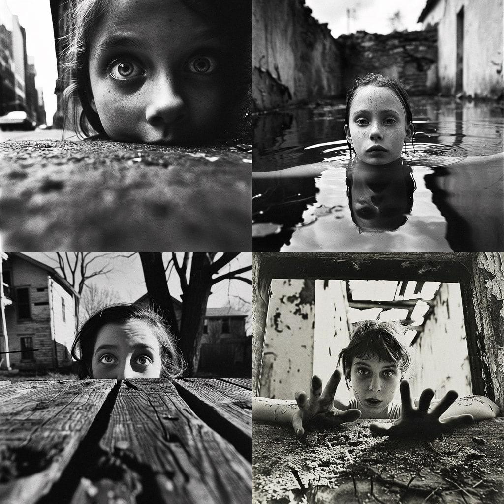 Arthur Tress style, Midjourney V6, render 1 of 4