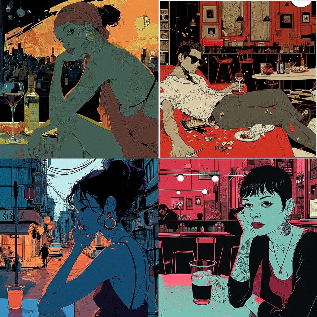 Asaf Hanuka style, Midjourney V6, render 1 of 4