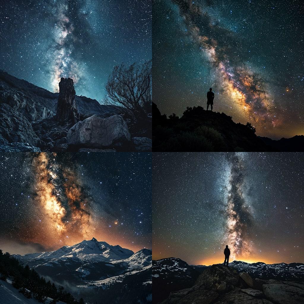 Astrophotography style, Midjourney V6, render 1 of 4