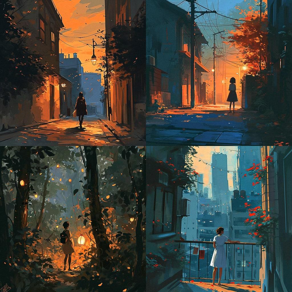 Atey Ghailan style, Midjourney V6, render 1 of 4