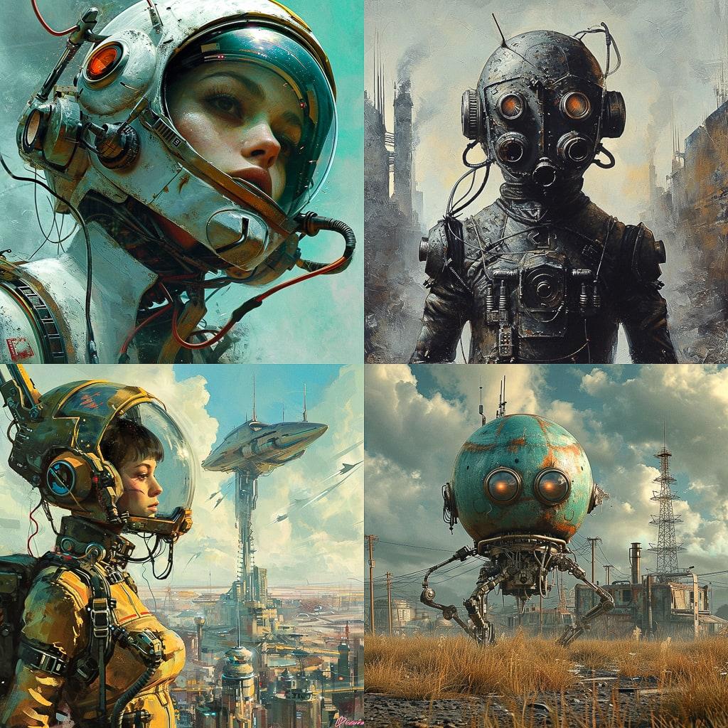 Atompunk style, Midjourney V6, render 1 of 4