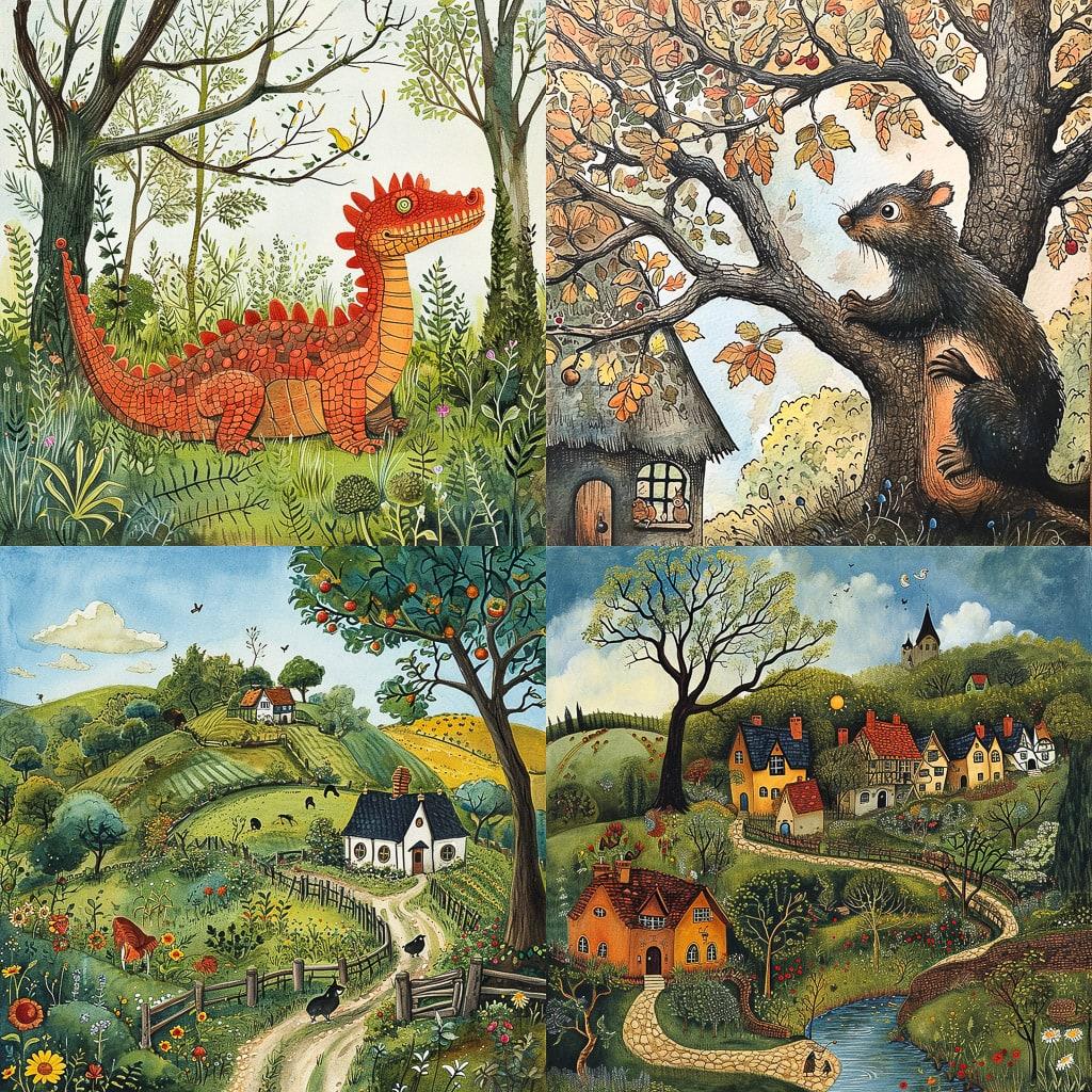 Axel Scheffler style, Midjourney V6, render 1 of 4