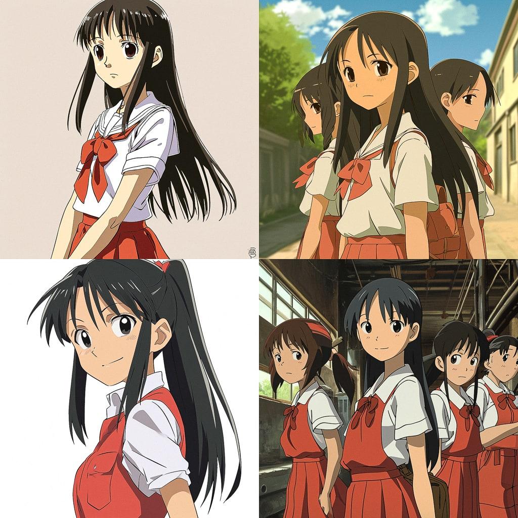 Azumanga Daioh style, Midjourney V6, render 1 of 4
