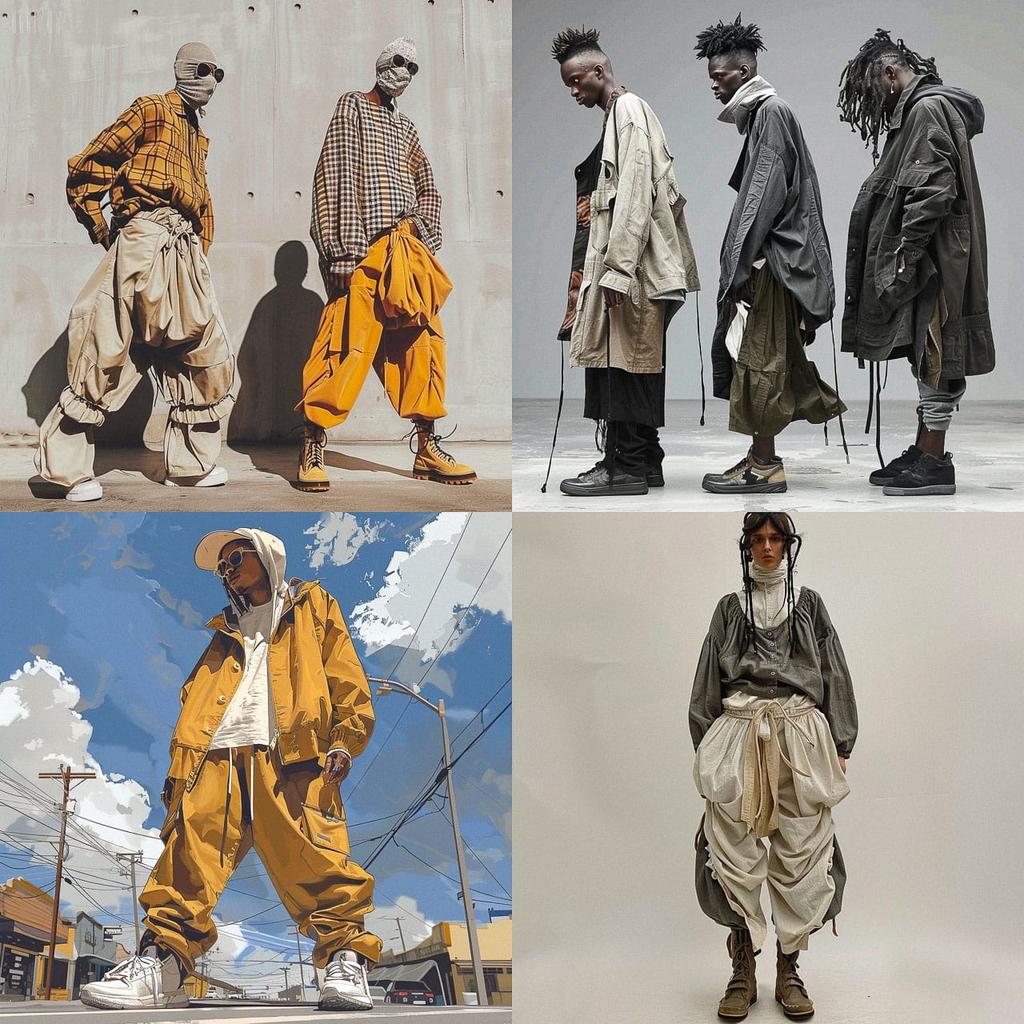 Baggy fashion style, Midjourney V6, render 1 of 4