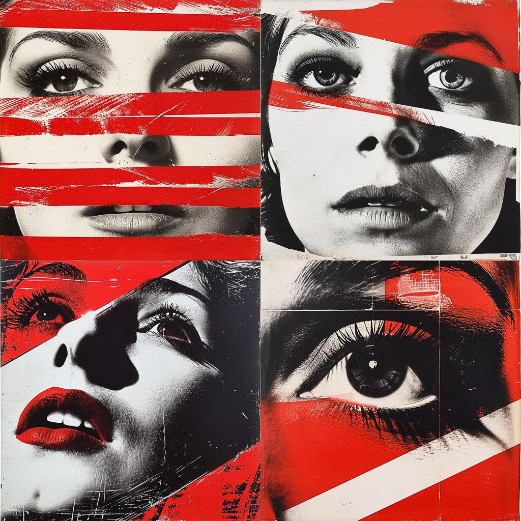 Barbara Kruger style, Midjourney V6, render 1 of 4