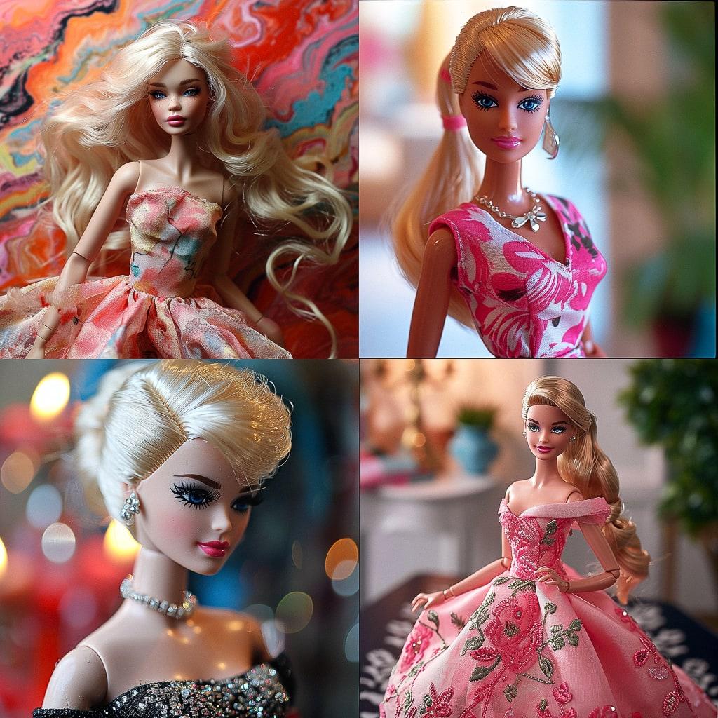 Barbie style, Midjourney V6, render 1 of 4