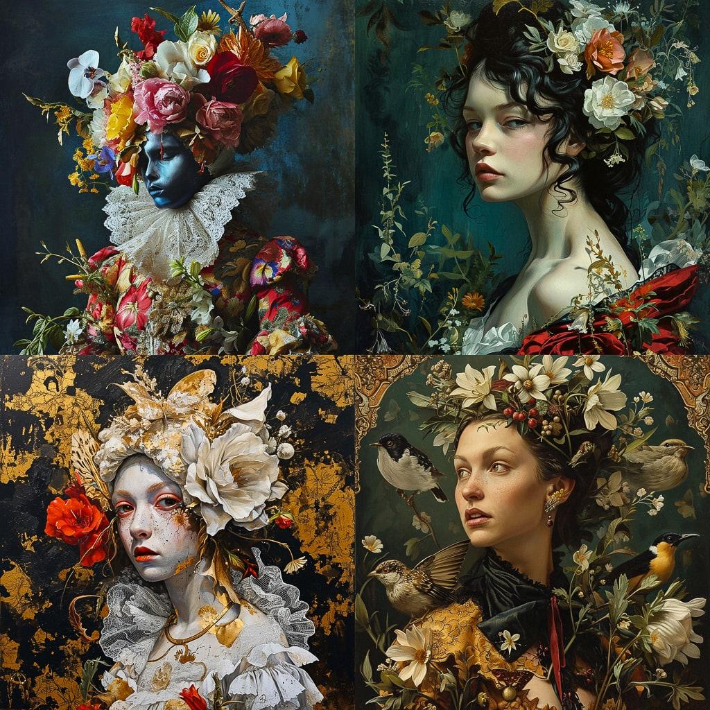 Baroque style, Midjourney V6, render 1 of 4