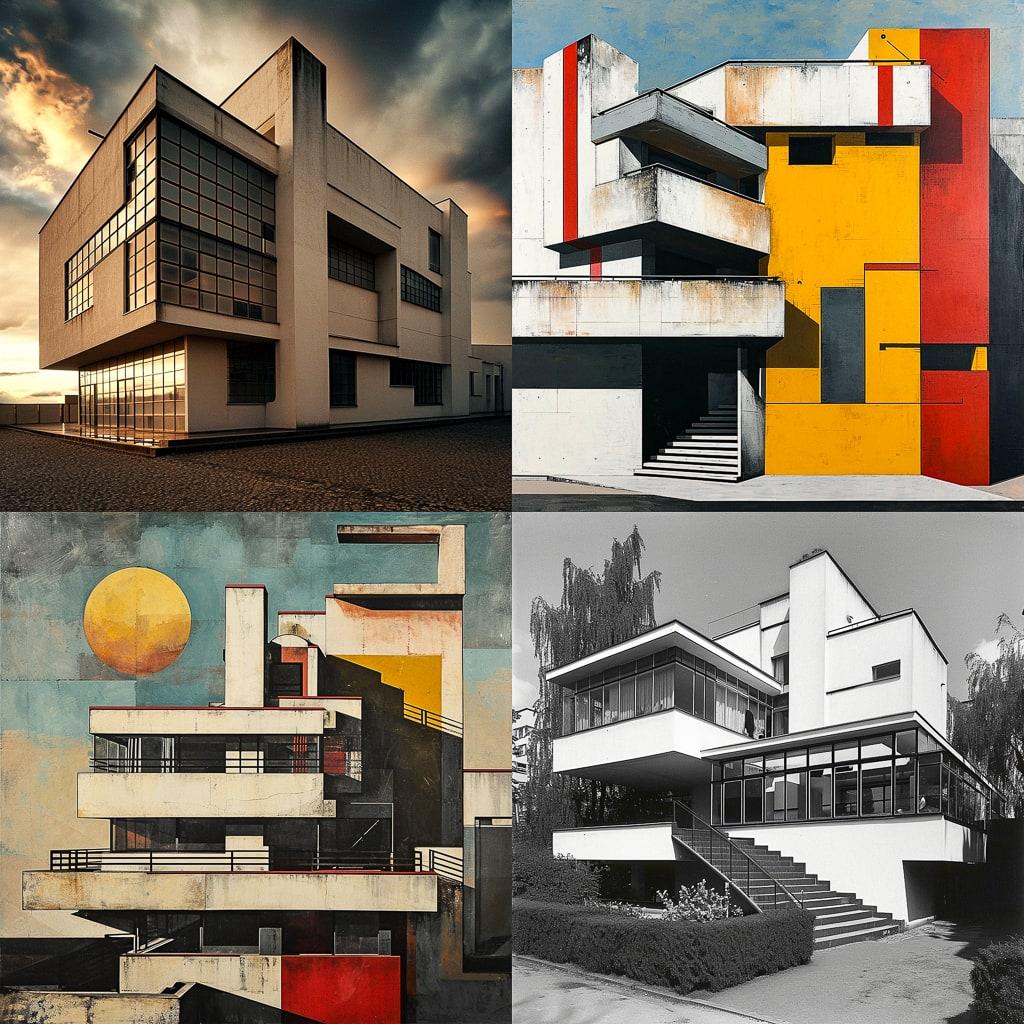 Bauhaus style, Midjourney V6, render 1 of 4