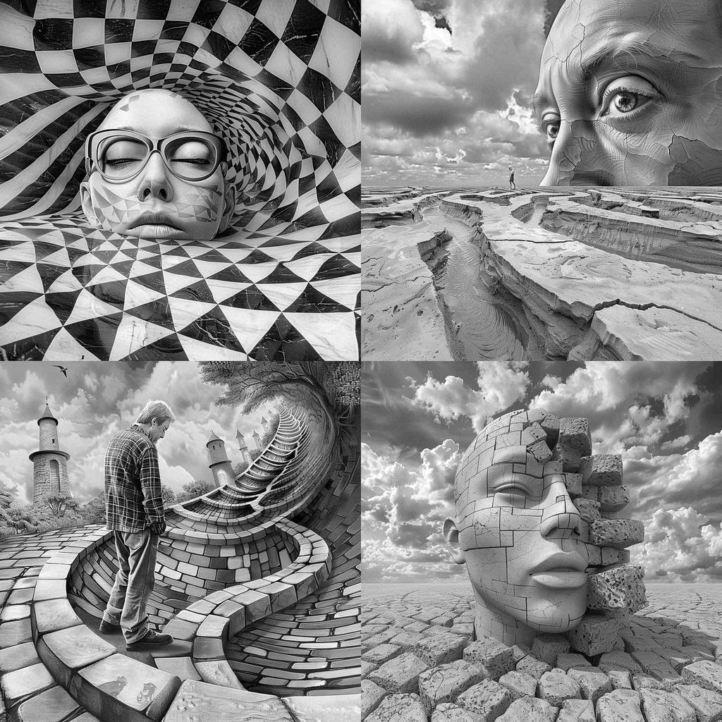 Ben Heine style, Midjourney V6, render 1 of 4