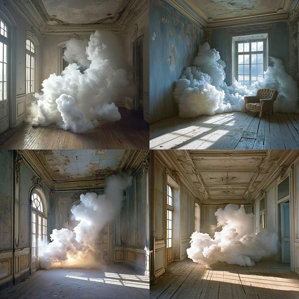 Berndnaut Smilde style, Midjourney V6, render 1 of 4