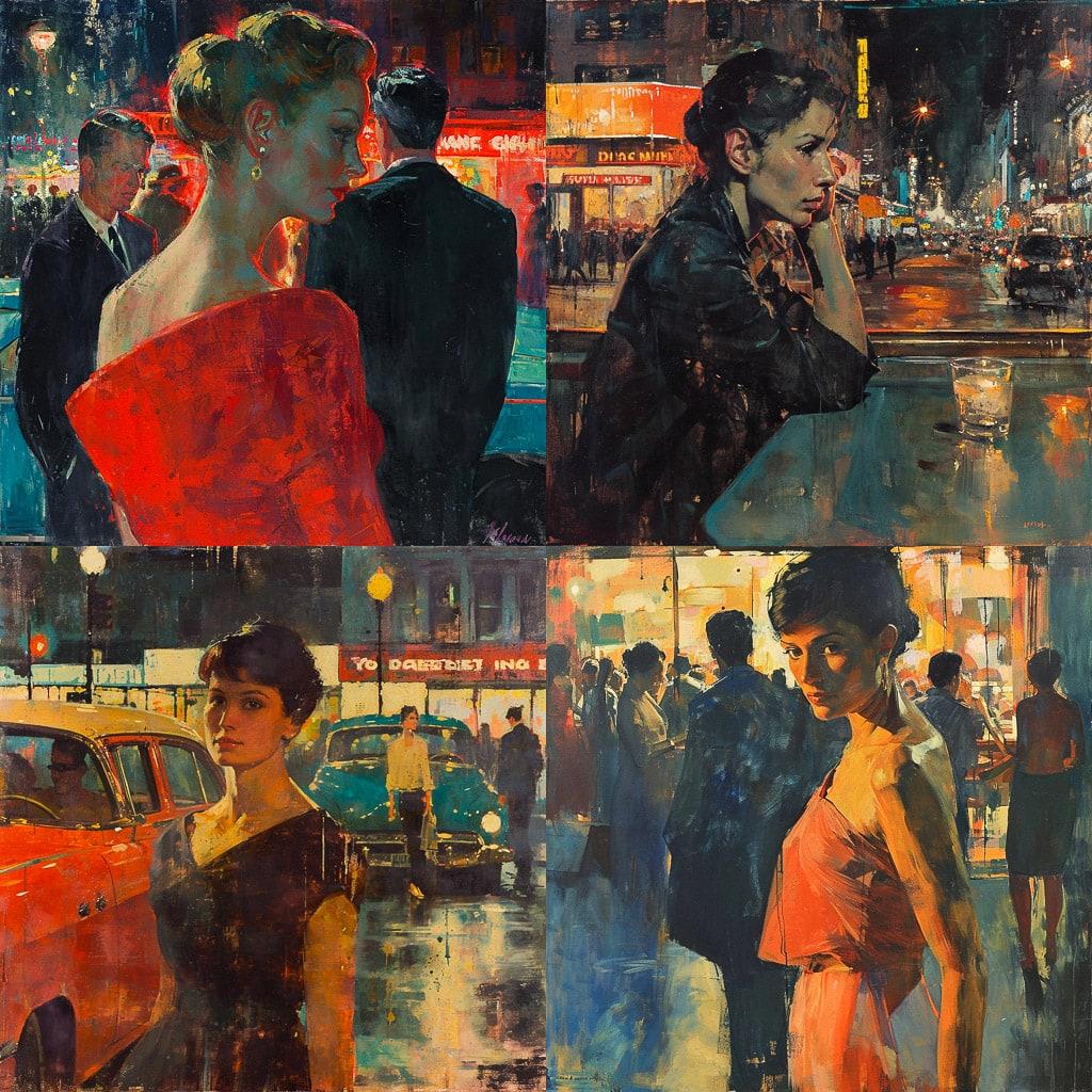 Bernie Fuchs style, Midjourney V6, render 1 of 4