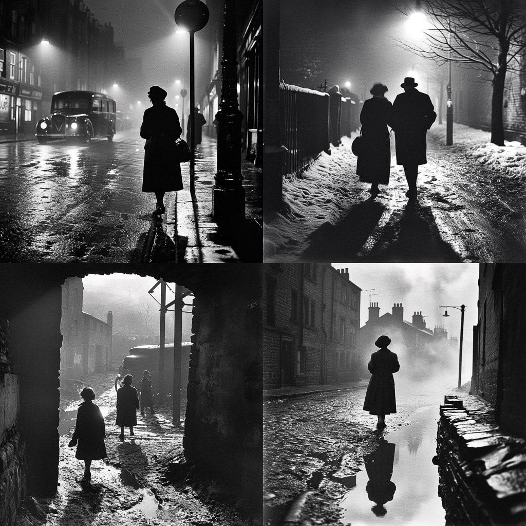 Bert Hardy style, Midjourney V6, render 1 of 4