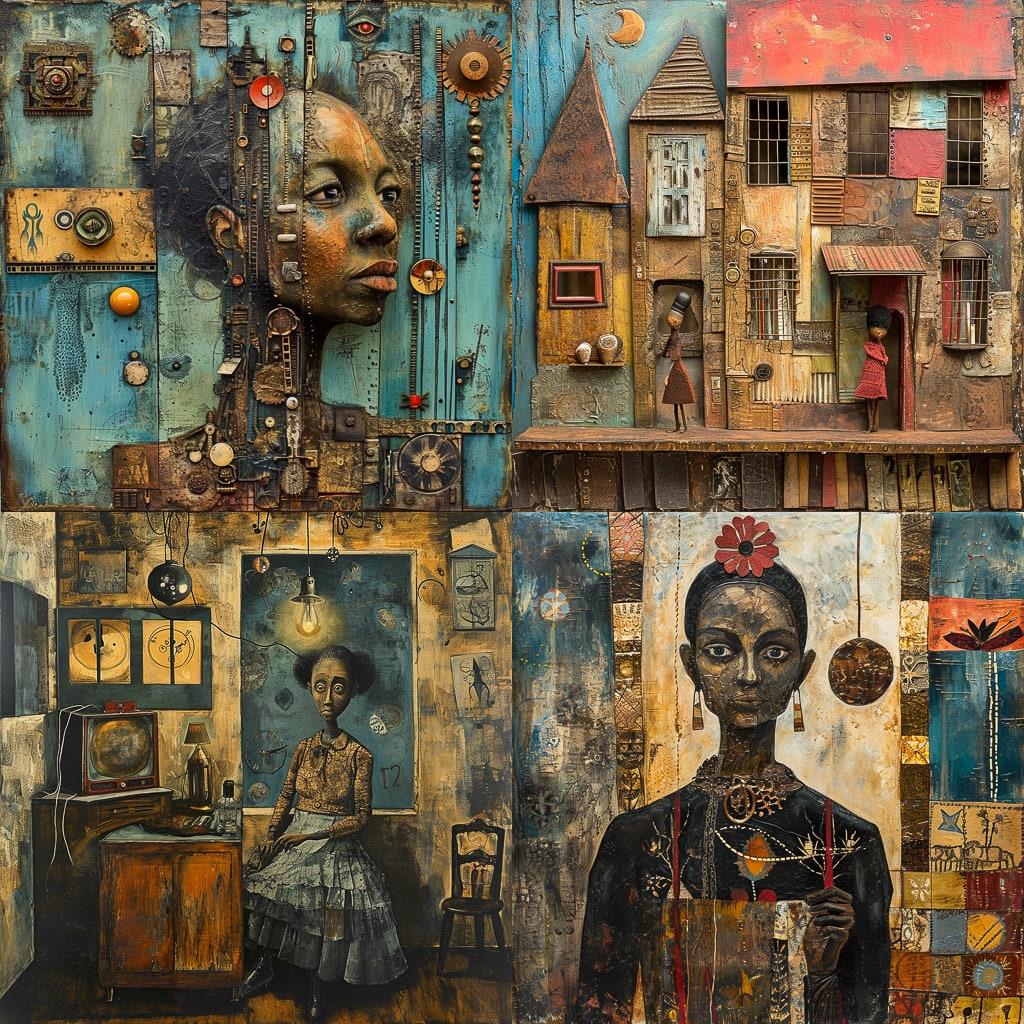 Betye Saar style, Midjourney V6, render 1 of 4