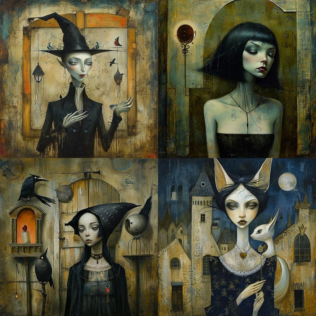Bill Carman style, Midjourney V6, render 1 of 4