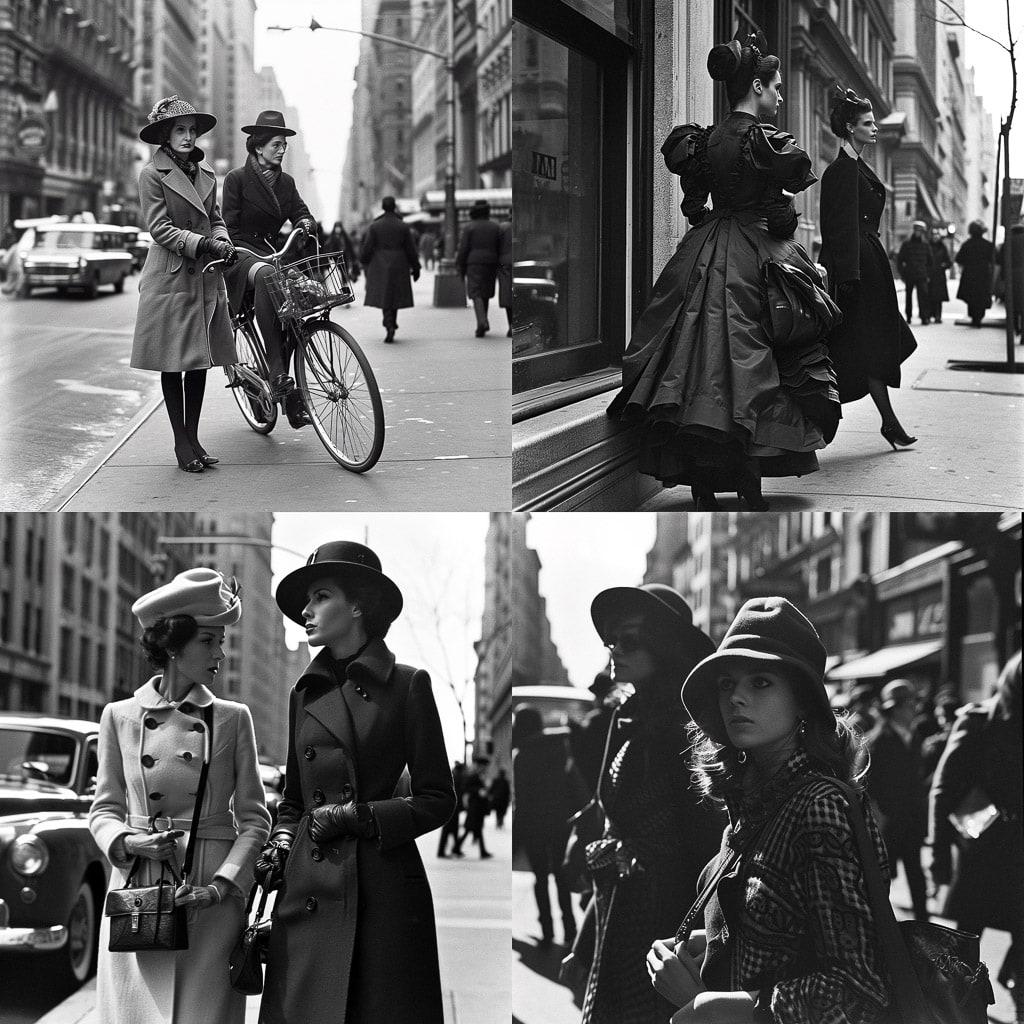 Bill Cunningham style, Midjourney V6, render 1 of 4