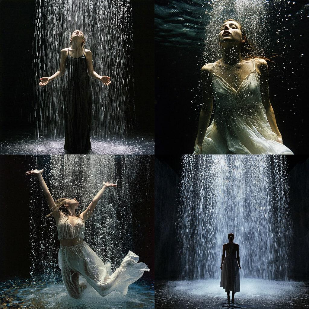 Bill Viola style, Midjourney V6, render 1 of 4
