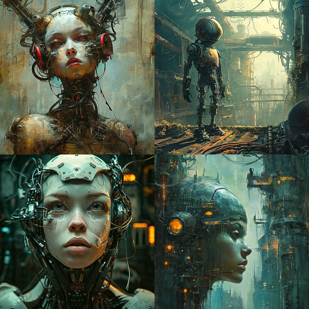 Biopunk style, Midjourney V6, render 1 of 4