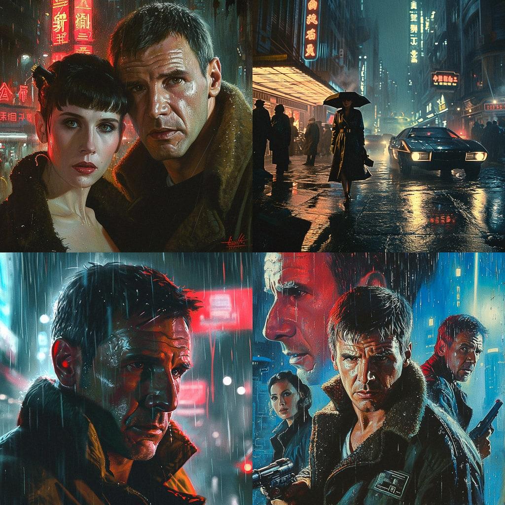 Blade Runner style, Midjourney V6, render 1 of 4