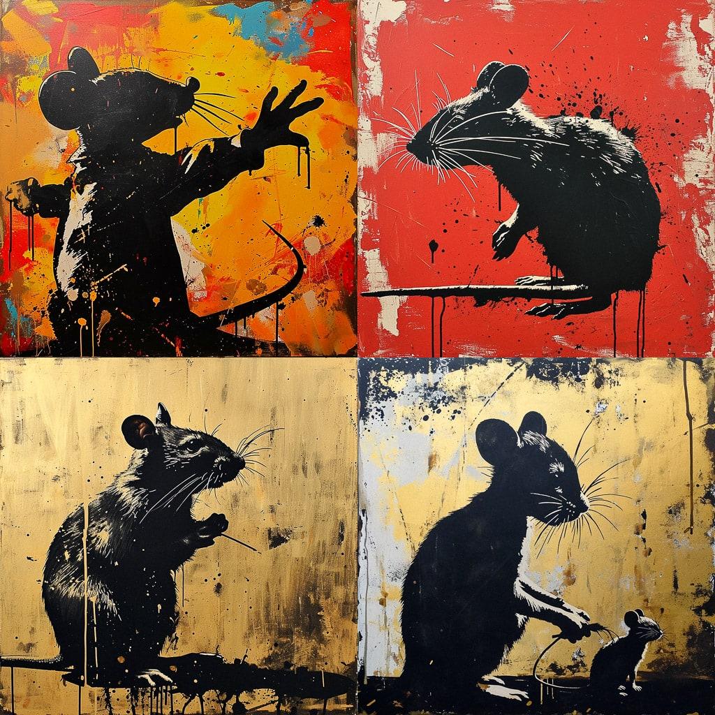 Blek le Rat style, Midjourney V6, render 1 of 4