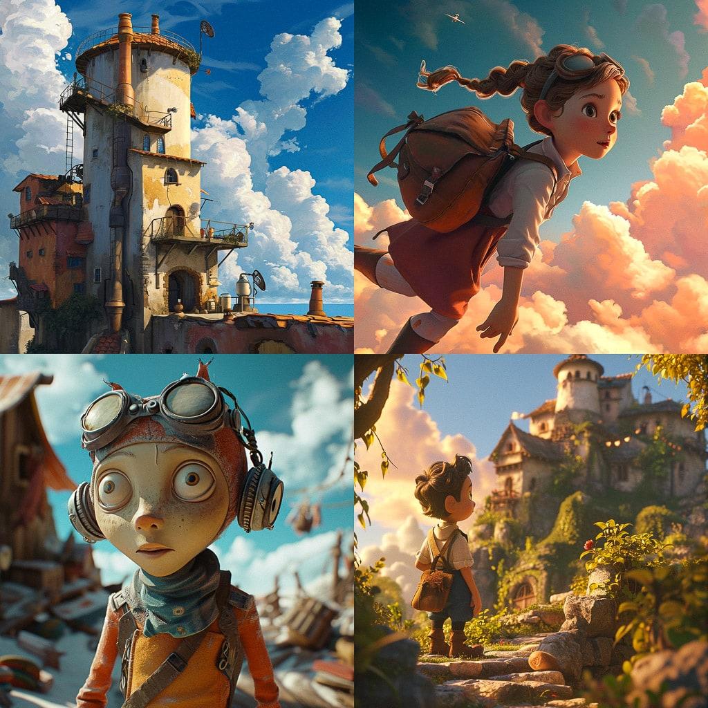 Blue Sky Animation Studio style, Midjourney V6, render 1 of 4