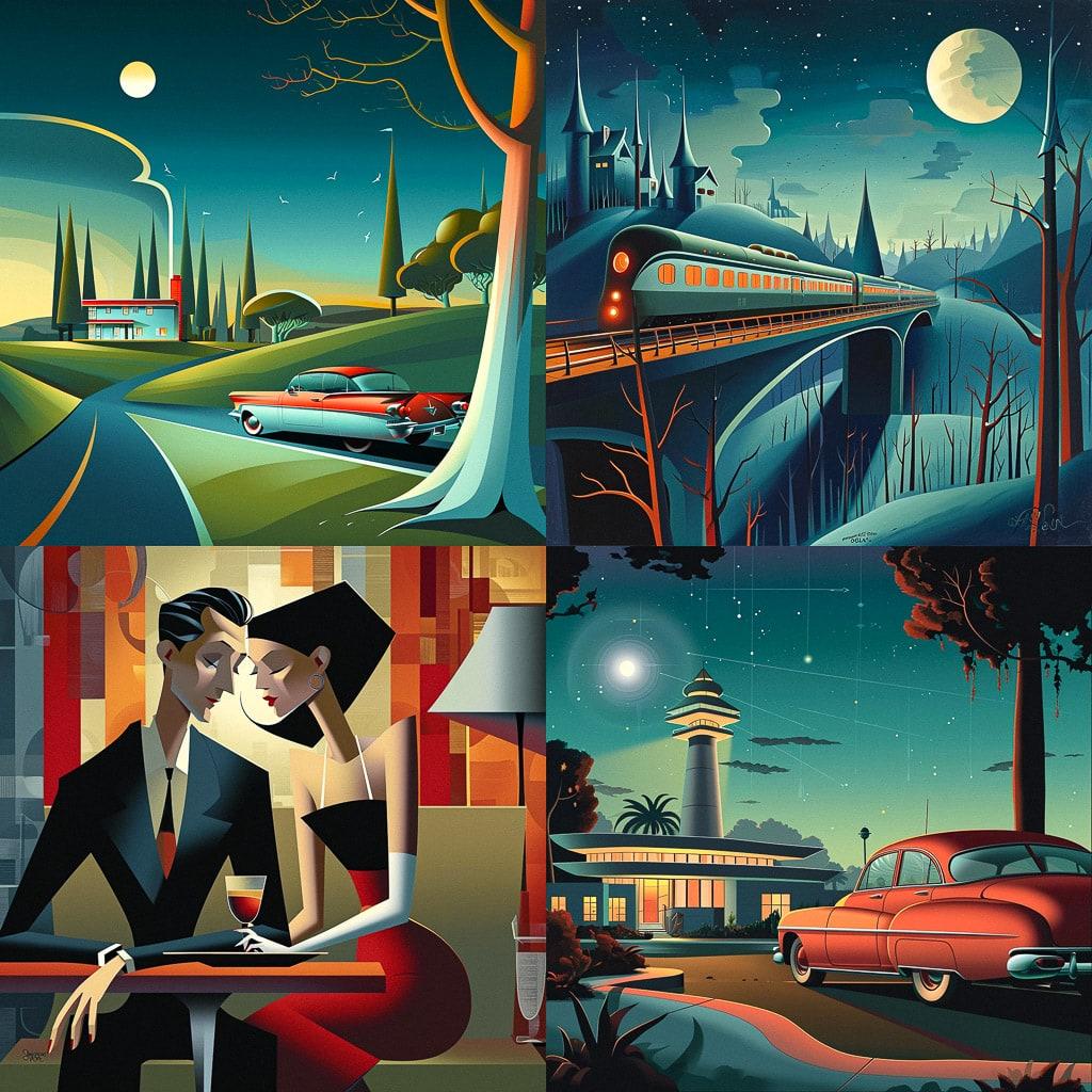 Bob Staake style, Midjourney V6, render 1 of 4