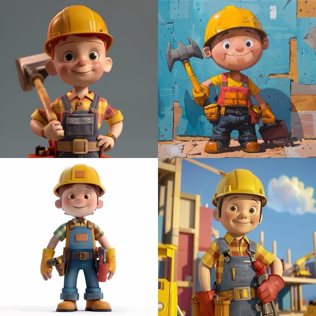 Bob the Builder style, Midjourney V6, render 1 of 4