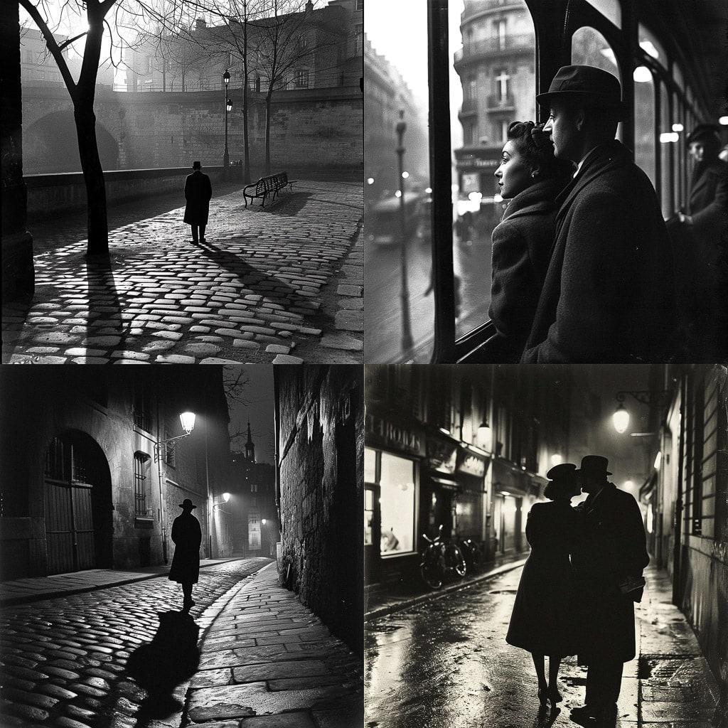 Brassai style, Midjourney V6, render 1 of 4