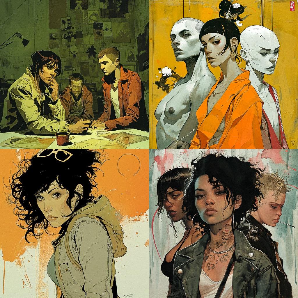 Brian K. Vaughan style, Midjourney V6, render 1 of 4