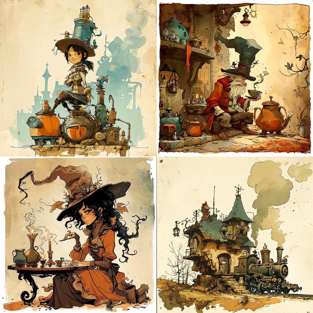 Brian Kesinger style, Midjourney V6, render 1 of 4