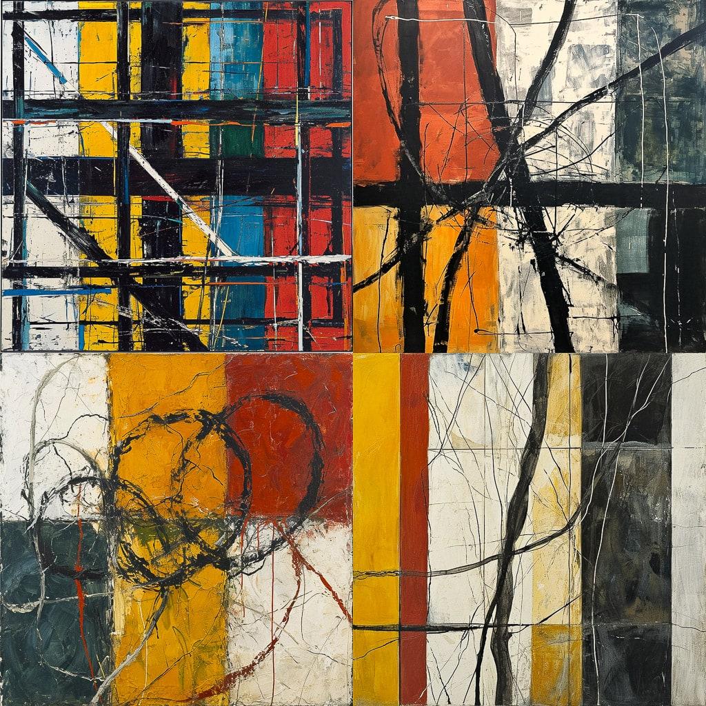 Brice Marden style, Midjourney V6, render 1 of 4