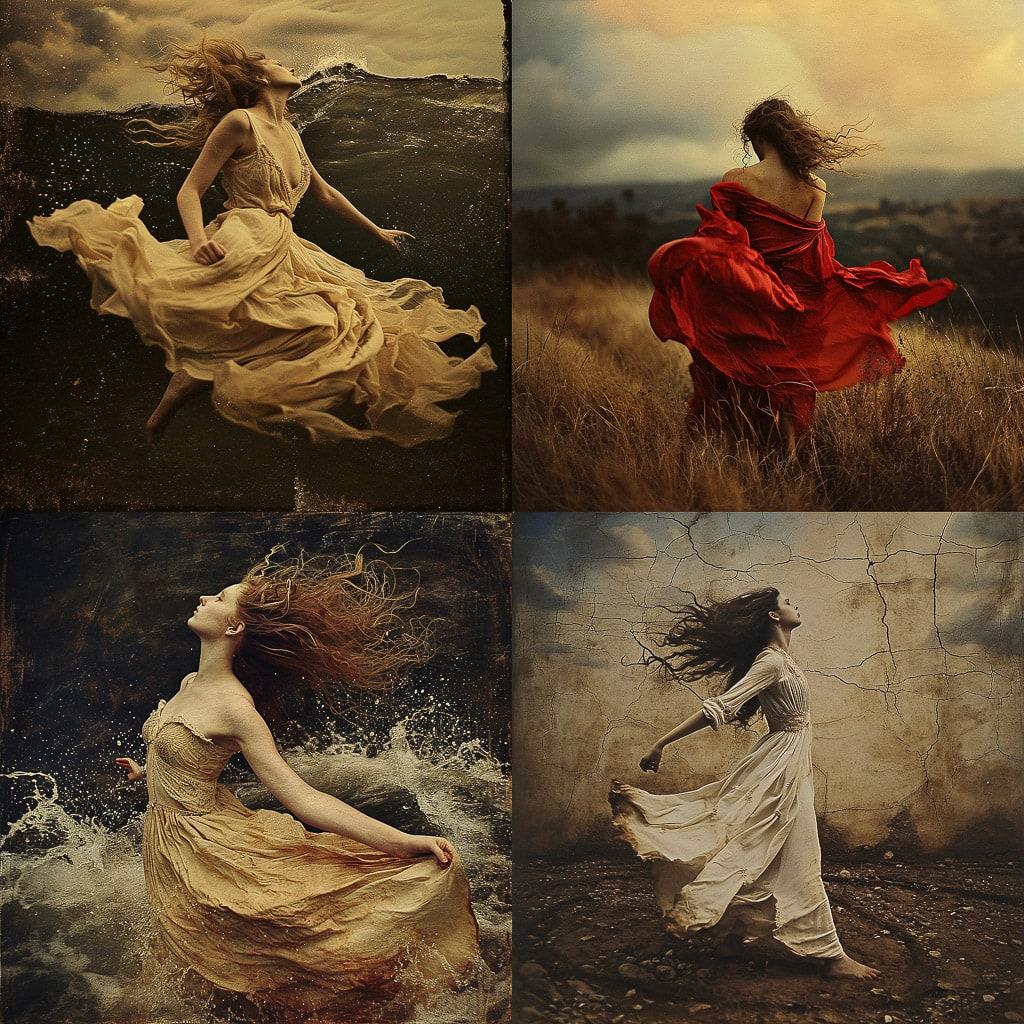 Brooke Shaden style, Midjourney V6, render 1 of 4