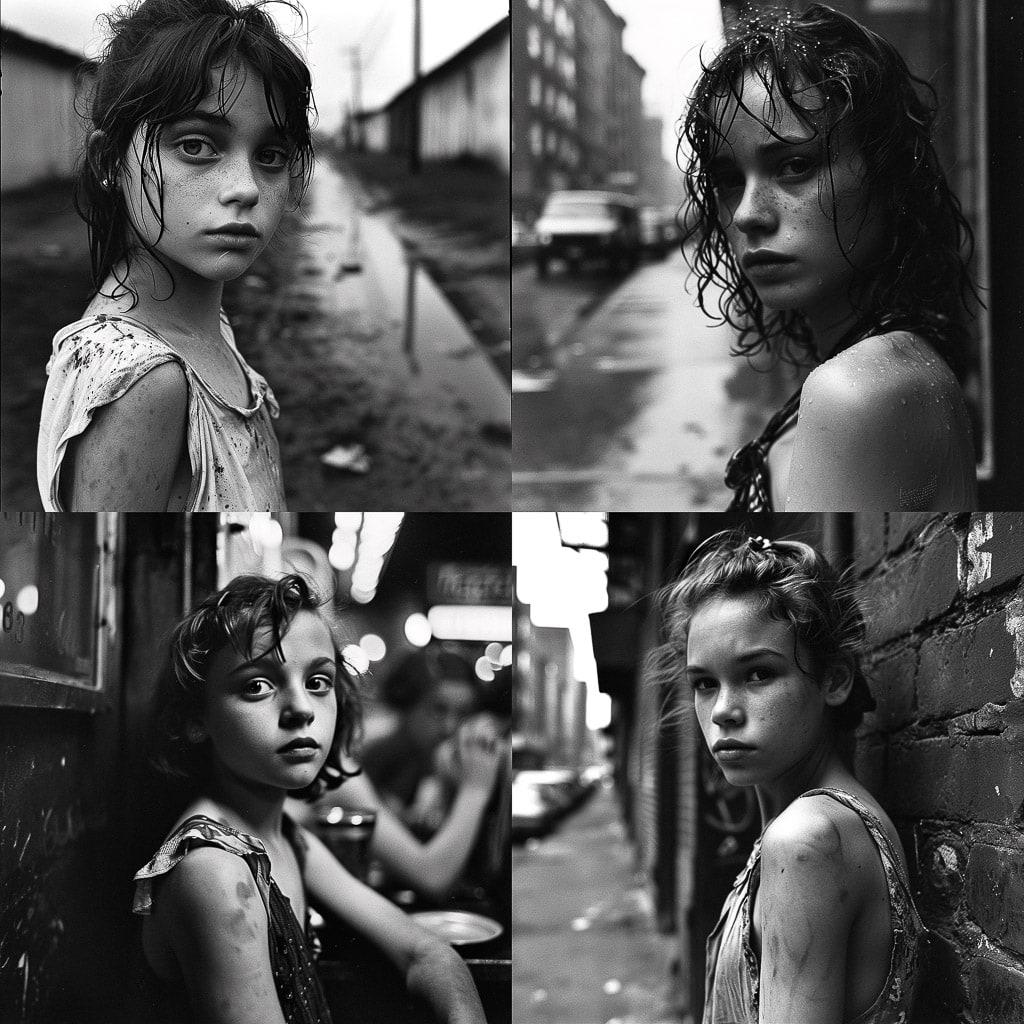 Bruce Davidson style, Midjourney V6, render 1 of 4
