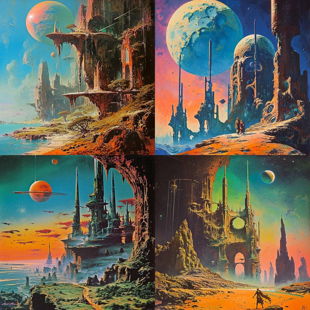 Bruce Pennington style, Midjourney V6, render 1 of 4