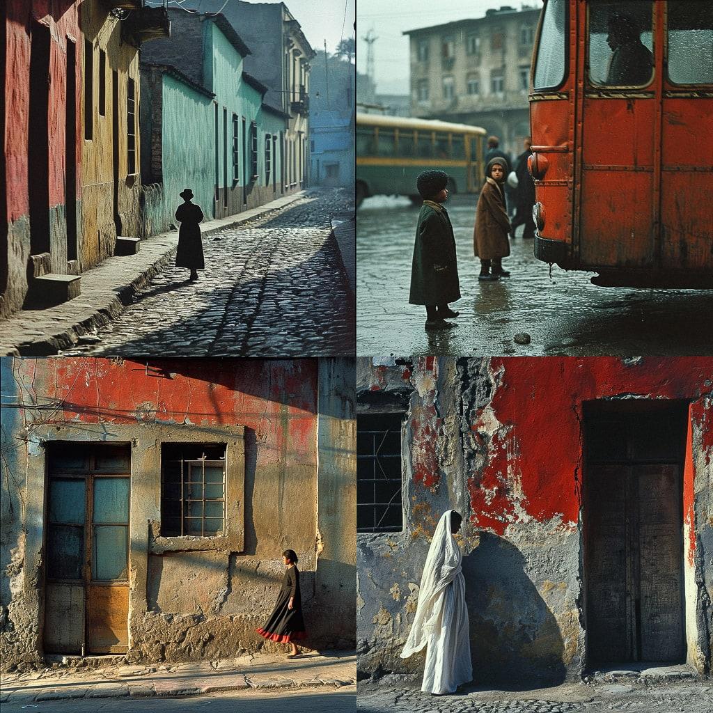 Bruno Barbey style, Midjourney V6, render 1 of 4