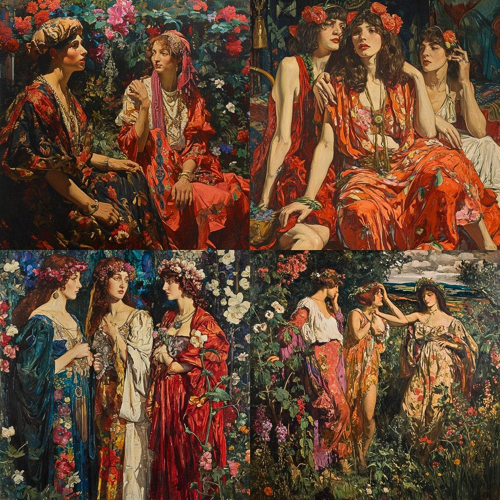 Byam Shaw style, Midjourney V6, render 1 of 4