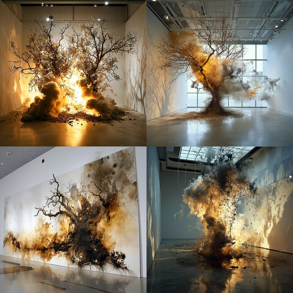 Cai Guo-Qiang style, Midjourney V6, render 1 of 4